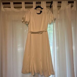 White A-line Dress